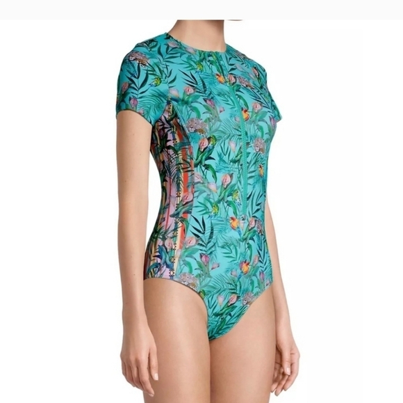 Johnny Was  Taina Neoprene Zip-Up One Piece - Picture 1 of 3